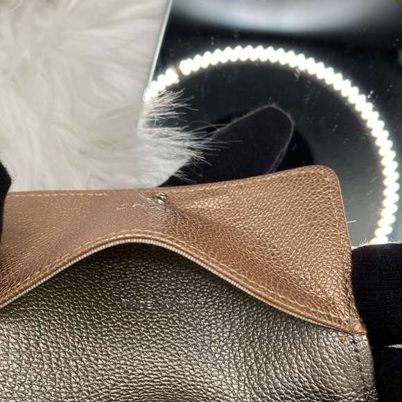 🏆Chanel Leather Compact Trifold Wallet Diamanté Embossed included insert & chain - Picture 12 of 13